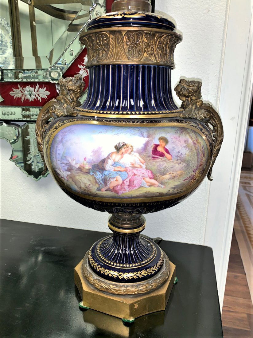 19th Century French Sevres Lamp. (1 of 5)