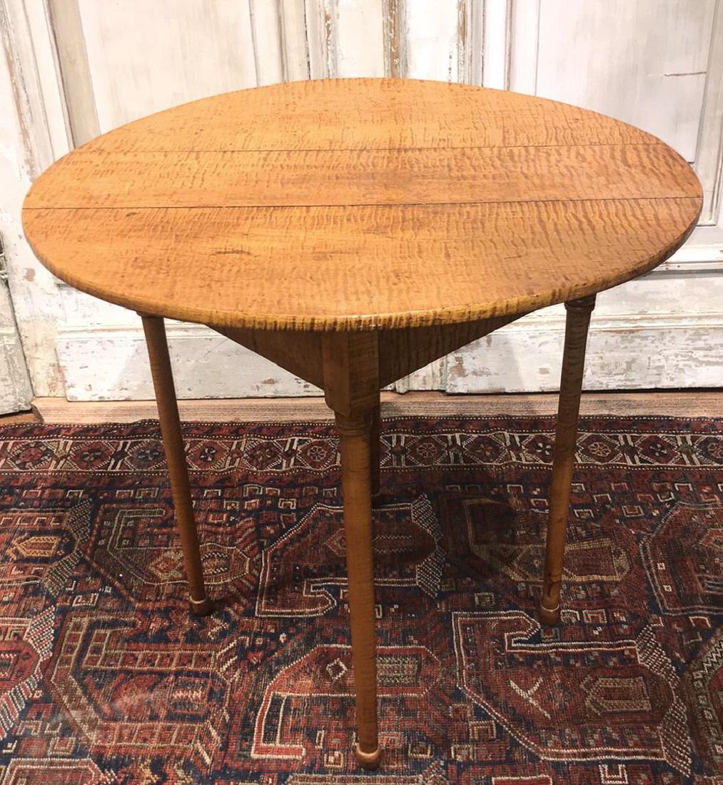 American Tiger Maple Occasional Table. (1 of 4)