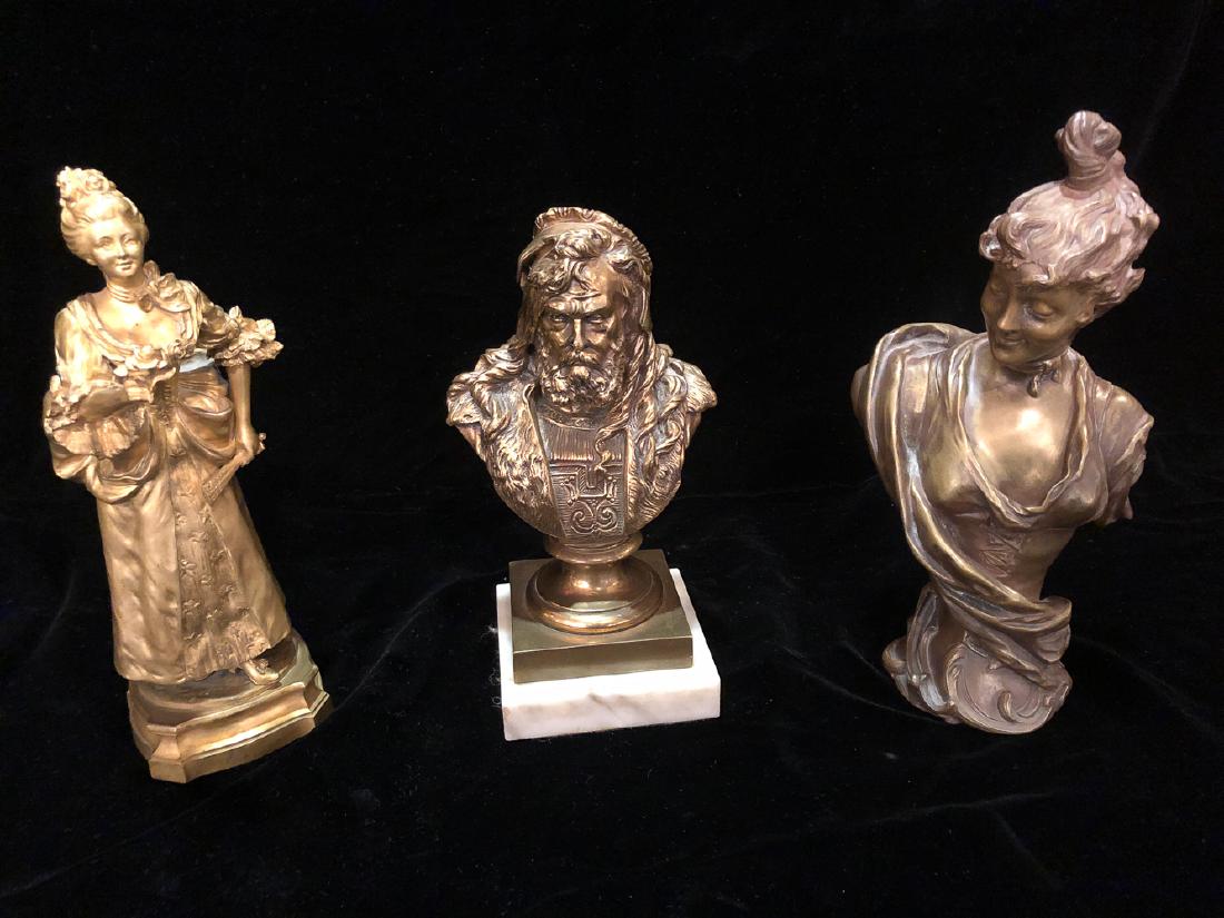 3 Antique French Bronze Figurines. (1 of 4)