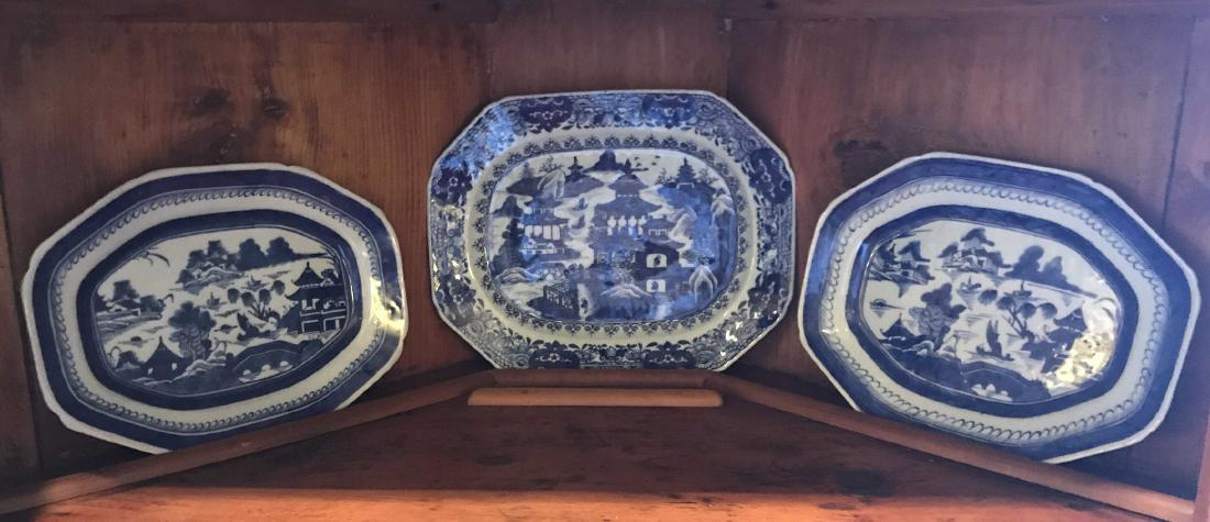 3 Early Chinese Export Platters. (1 of 6)