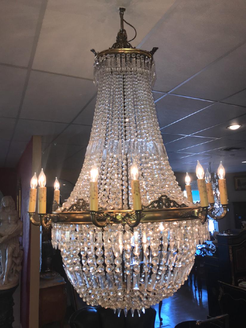 French Empire Style Crystal Chandelier. (1 of 4)