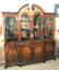 English Walnut Breakfront Bookcase.