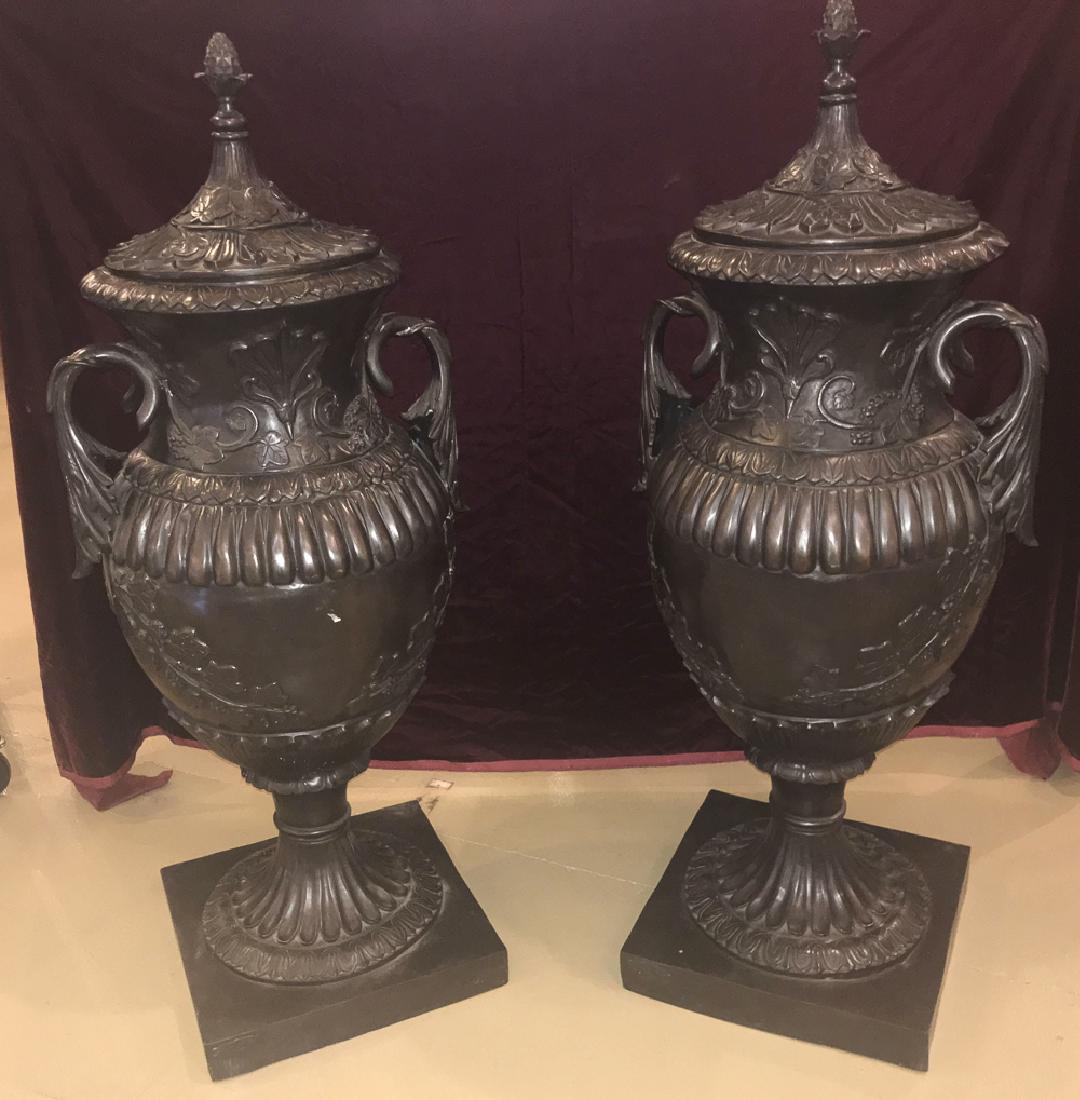 Pair Of Italian Bronze Garden Urns. (1 of 4)