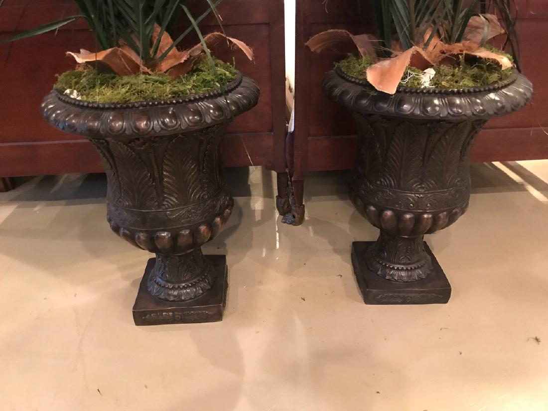 Pair Of Cast Bronze Urns. (1 of 2)