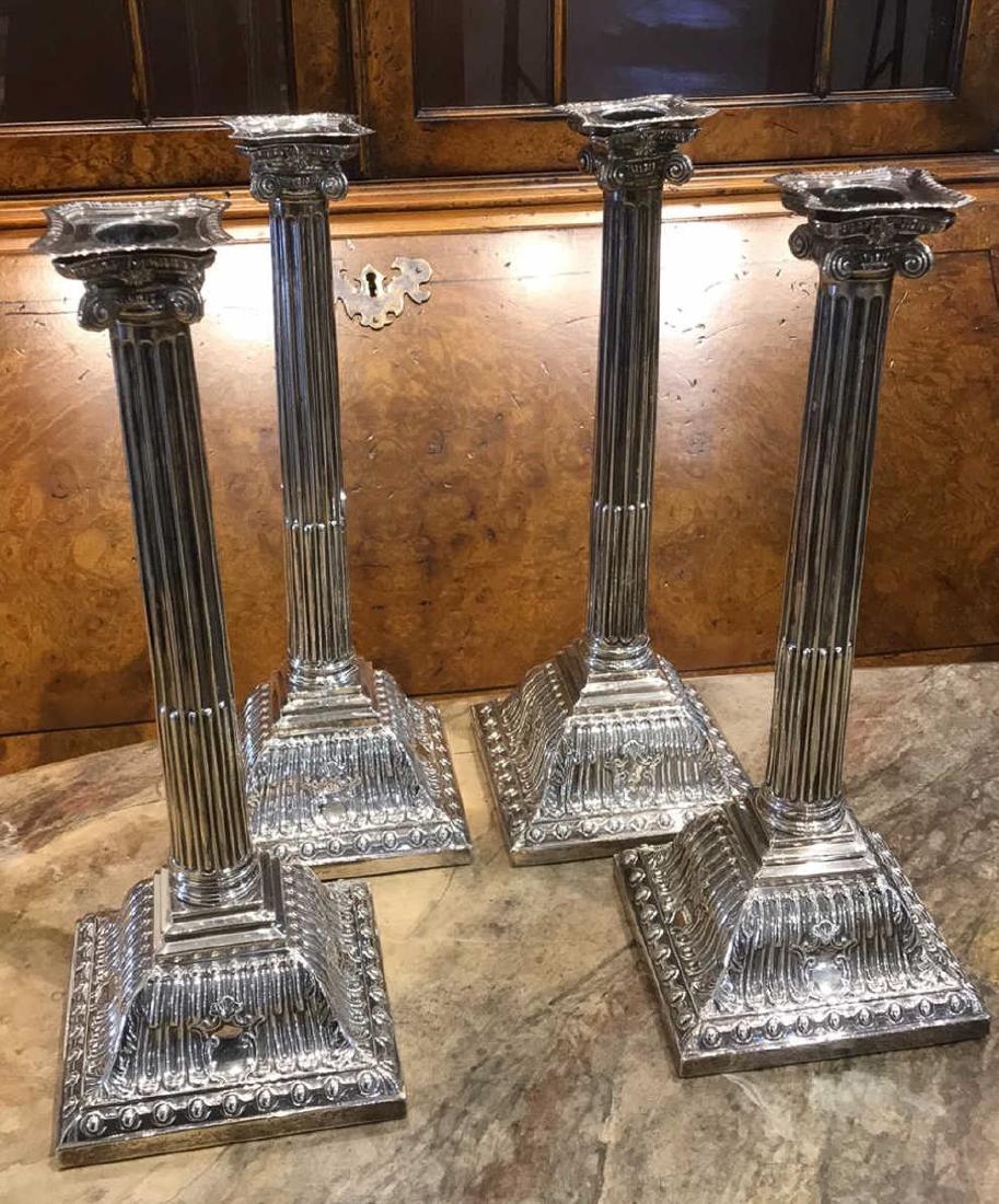 Rare Set Of 4 Matched Sterling Candlesticks (1 of 5)