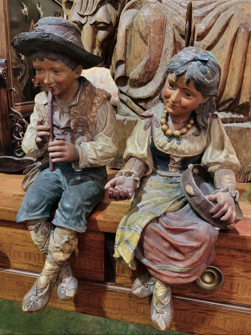 Pair of 19 c French Terra Cotta Figures (1 of 10)