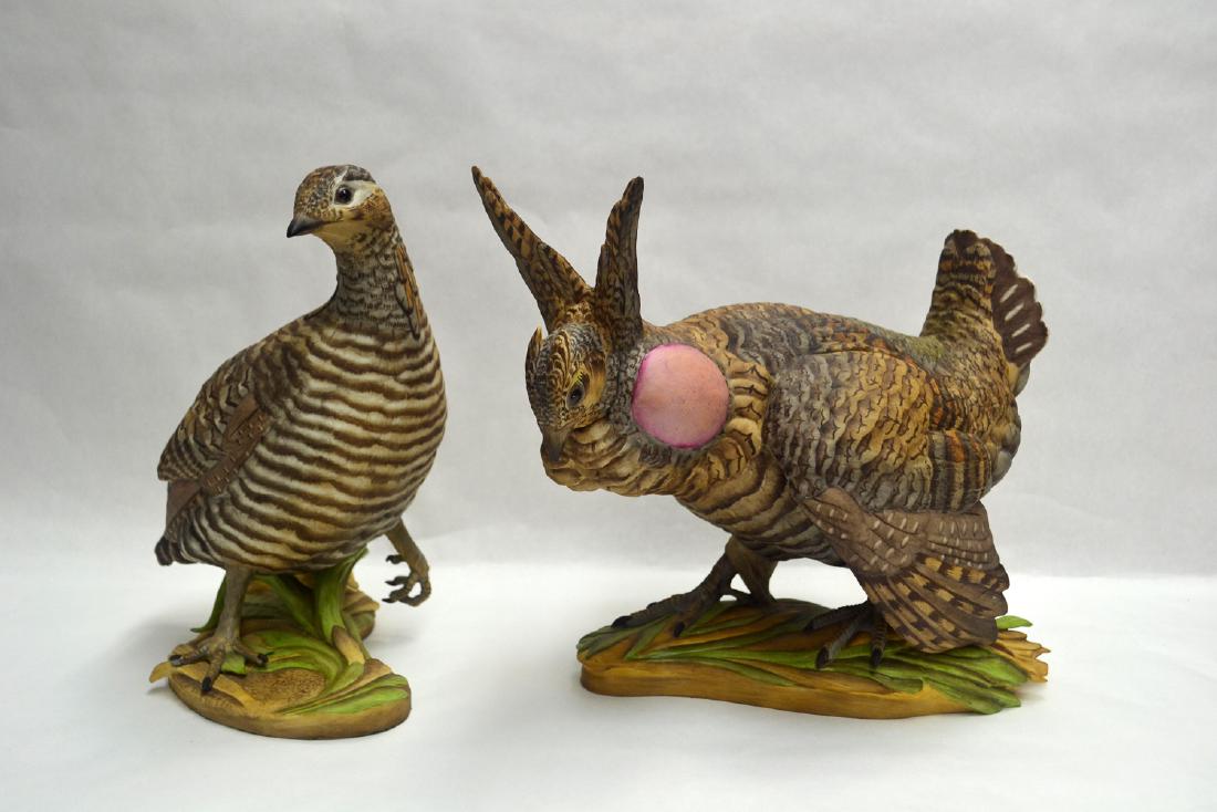 Boehm Porcelain "Lesser Prairie Chickens", Pr. (1 of 3)