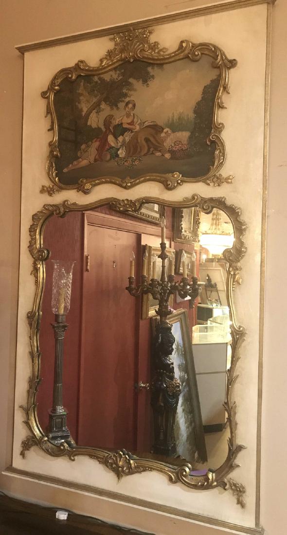 19th Century French Trumeau Mirror. (1 of 3)