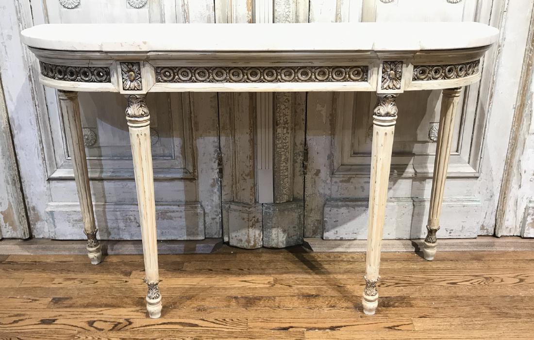 French Louis Xvi Style Marble Top Console (1 of 4)