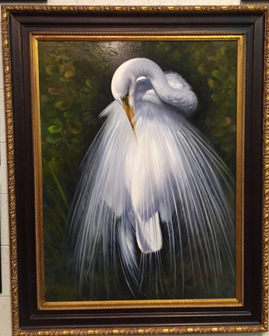 Oil Painting Of A Swan. (1 of 2)
