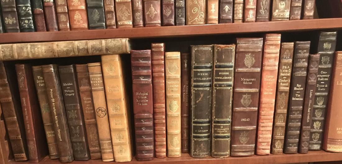 Group Of 25 Leather Bound Books. (1 of 5)