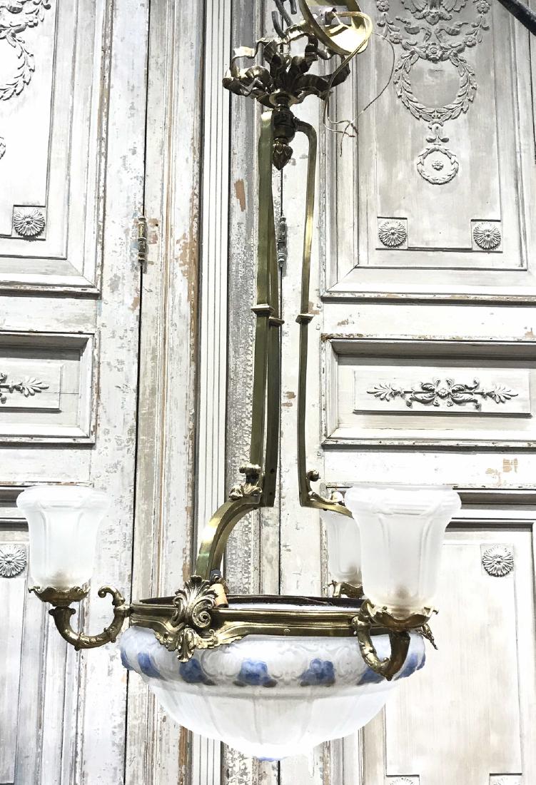 Victorian Gilt Brass Chandelier (1 of 3)