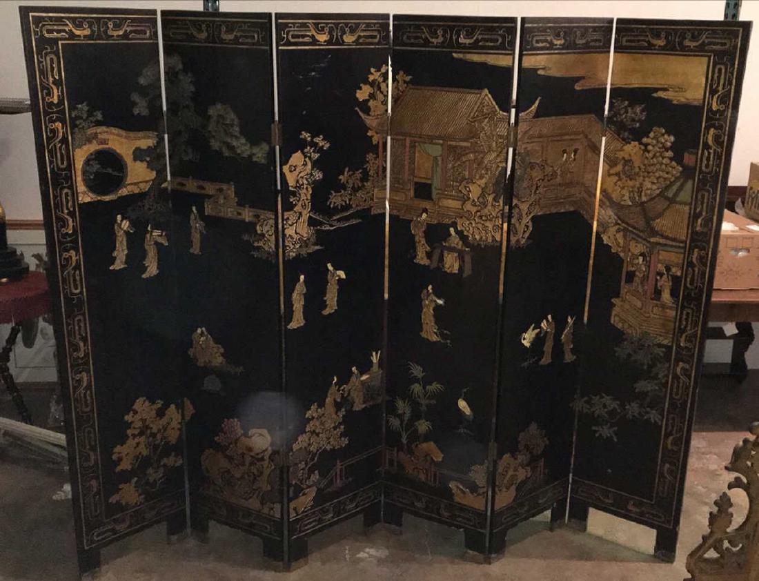 Antique Chinese Coromandel Screen. (1 of 13)