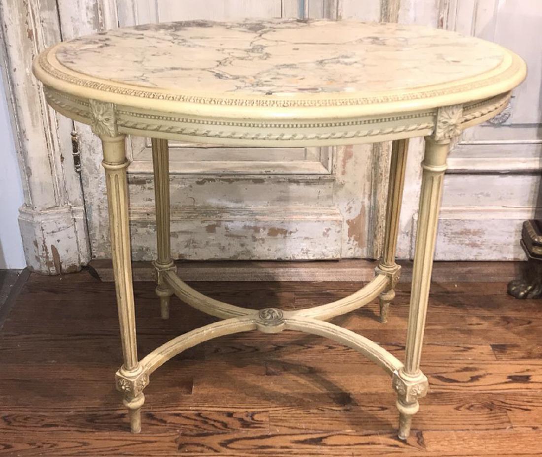 French Marble Top Table. (1 of 7)