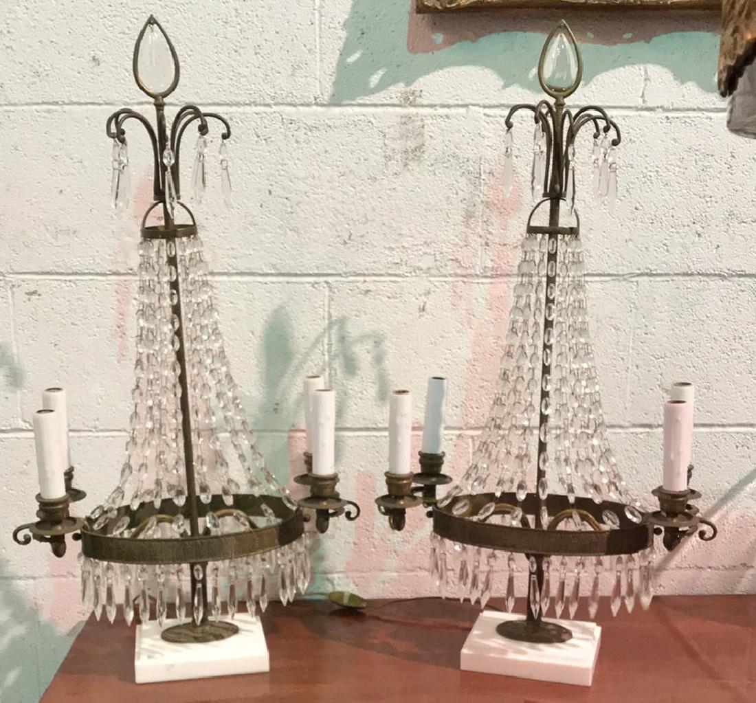 Pr Swedish Crystal And Bronze Girandoles (1 of 10)