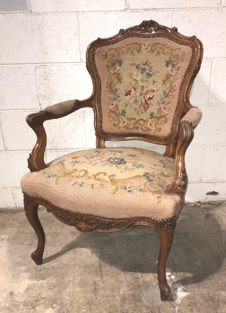 Louis Xv Needlepoint Arm Chair (1 of 4)