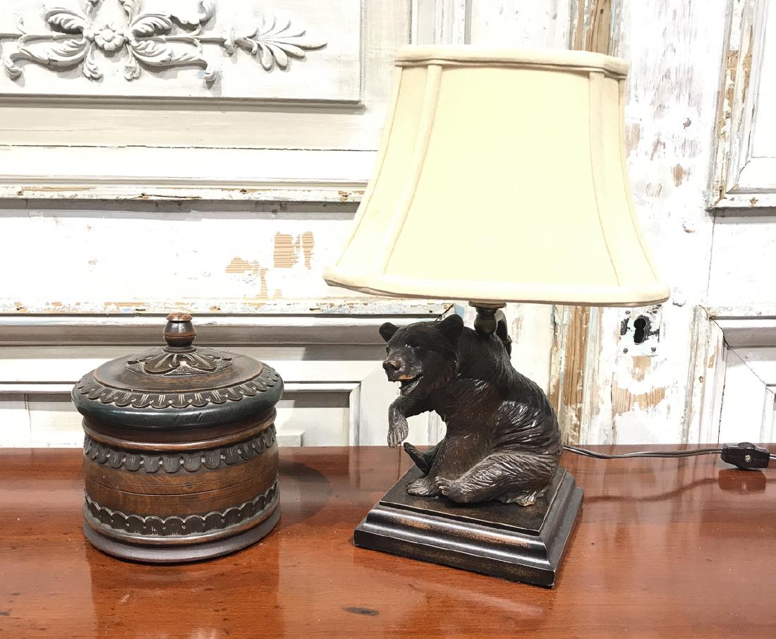 2 Black Forest Carved Desk Accesories (1 of 3)