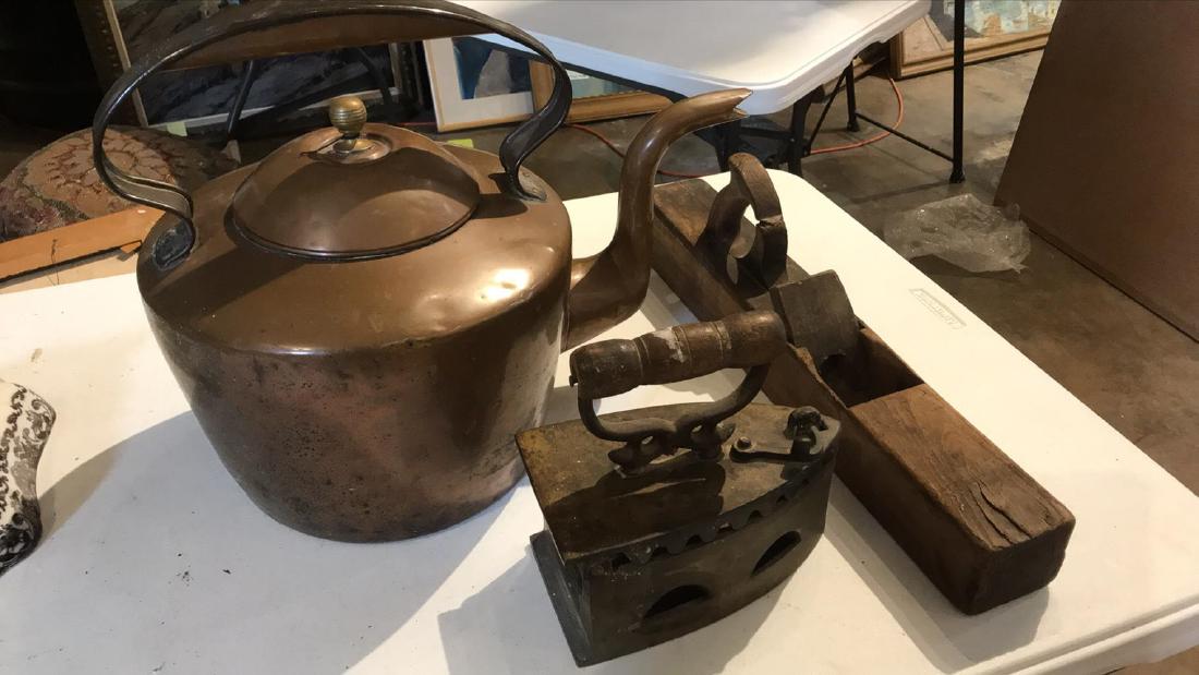 Rare Copper Kettle, Iron, Tool (1 of 4)
