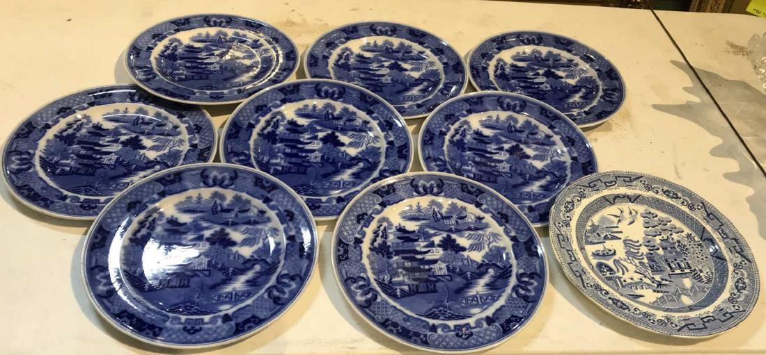 9 Chinese Canton Plates. (1 of 6)