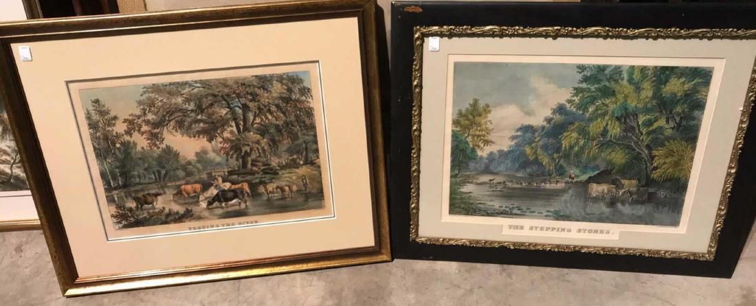 2 Currier And Ives Lithographs. (1 of 8)