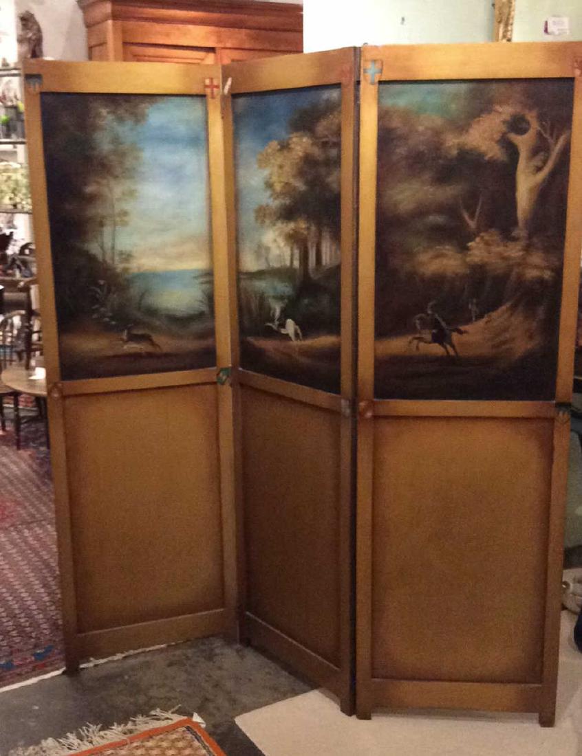Continental 3-panel Painted Screen (1 of 10)