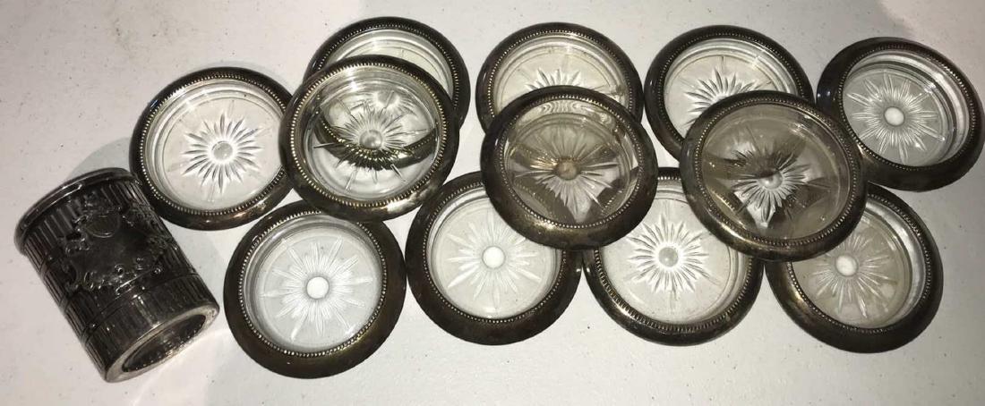 11 Sterling Silver & Silver Plate Coasters (1 of 6)