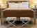 King Bed With Cane And Silver Gilding