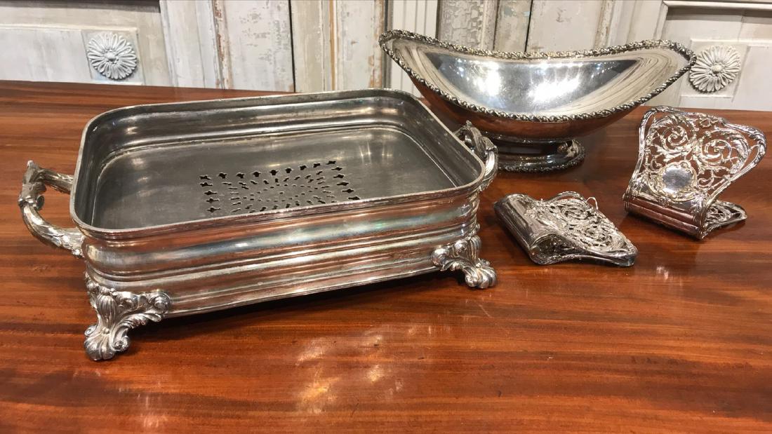 4 Pcs Silverplate Serving Pieces (1 of 6)