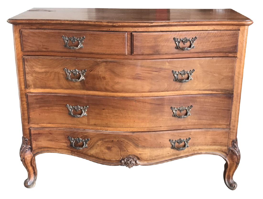 French Provincial Walnut Commode (1 of 5)
