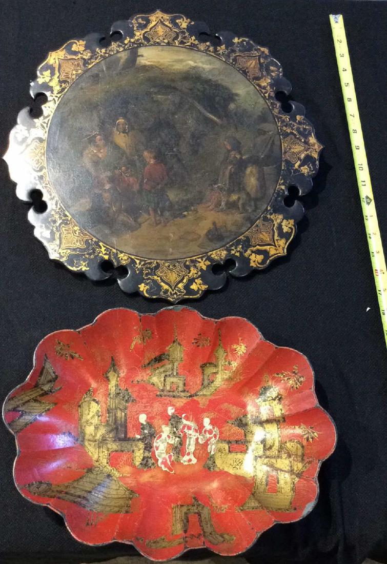 Decorative Plaque And Oriental Papier Mache Tray (1 of 5)