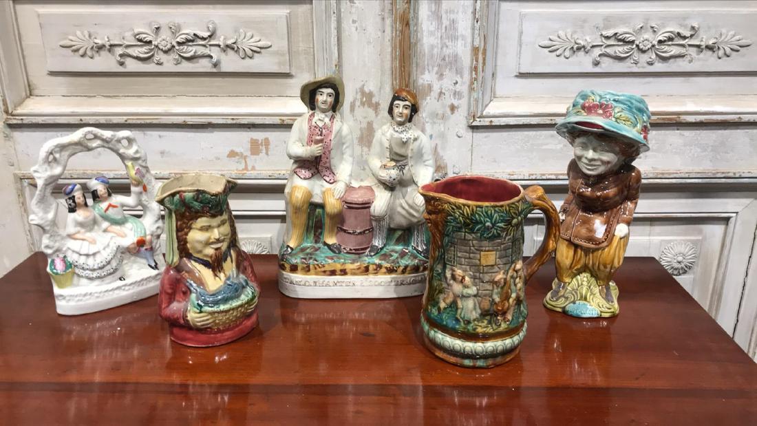 Seven Piece Lot Of English Staffordshire And (1 of 6)