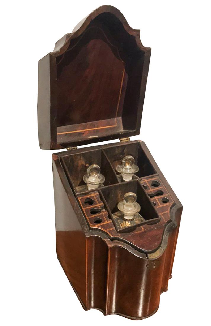 Georgian Mahogany Liqueur Box, With (1 of 7)