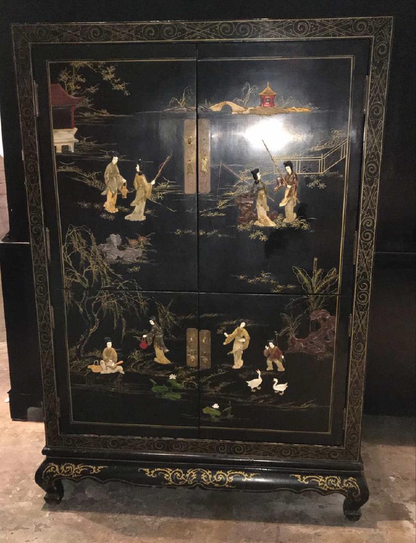 Chinese Coromandel Cabinet. (1 of 10)