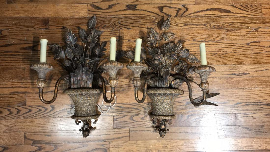 Pair Floral Sconce (1 of 4)