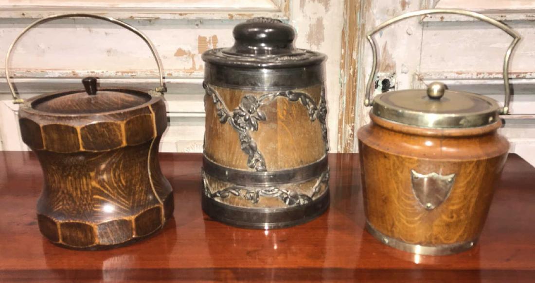 3 English Biscuit Canisters (1 of 5)