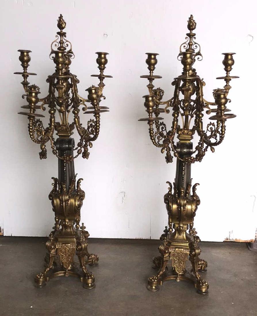 Pair Bronze 8-arm Candelabra (1 of 9)