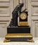 French Bronze & Marble Clock, C. 1890.