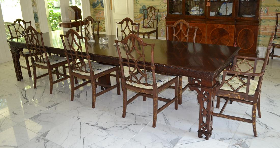 Chinese Chippendale Dining Table. (1 of 6)