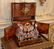 Antique French Burl Wood Tantalus.
