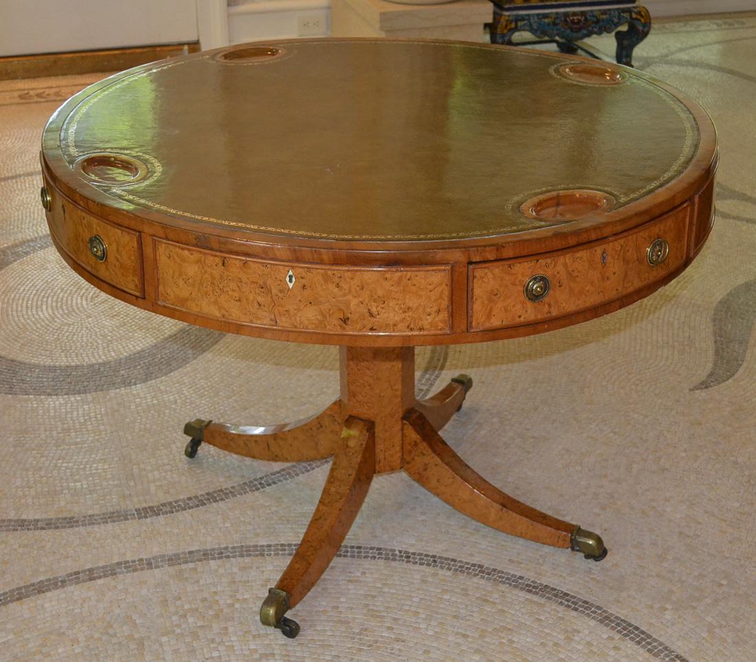 19th c Burl Walnut Games Table (1 of 7)
