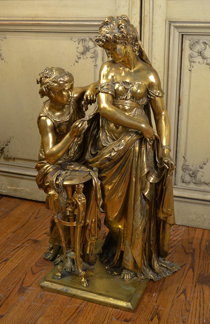 Large French Bronze, Signed Moreau. (1 of 12)
