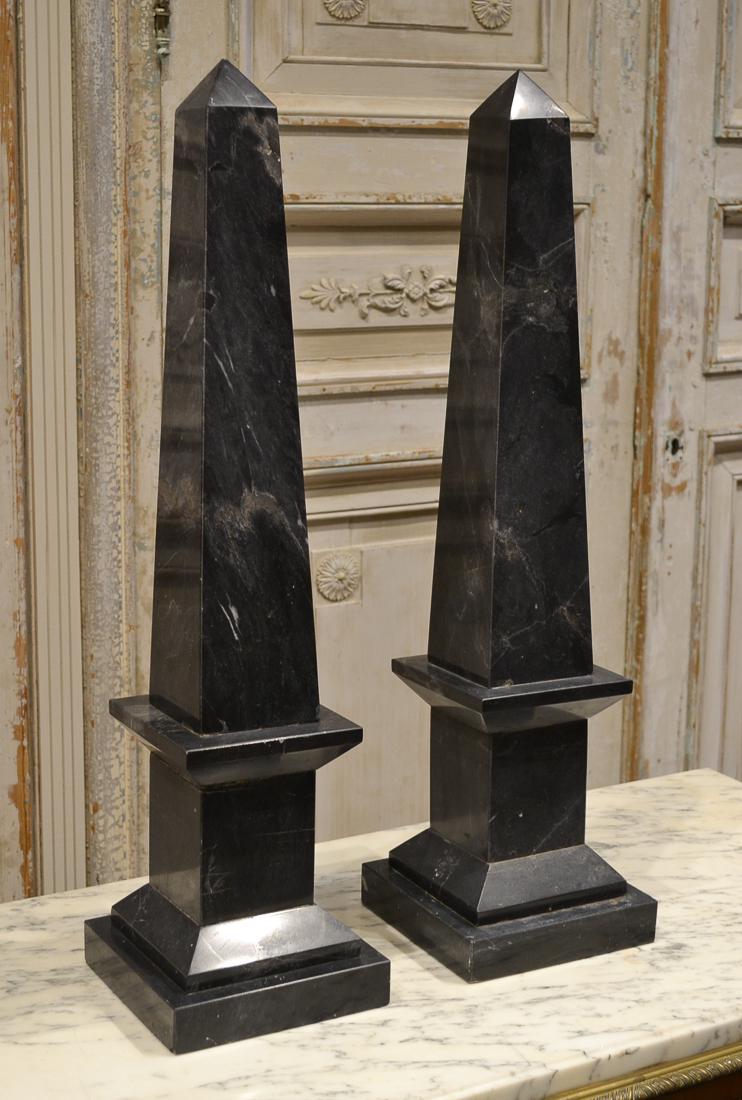 Pair Of French Marble Obelisks. (1 of 7)