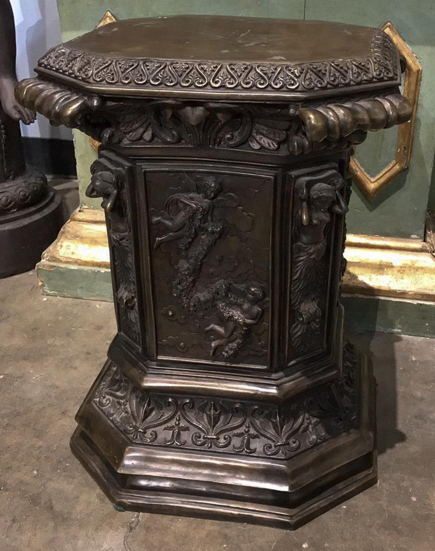 French Bronze Garden Pedestal. (1 of 3)