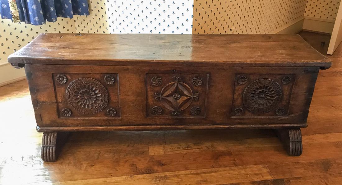 French Carved Walnut Chest. (1 of 5)