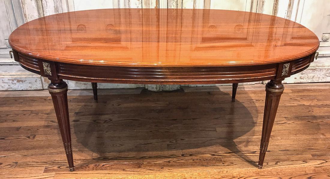 Custom made French mahogany Dining Table. (1 of 5)