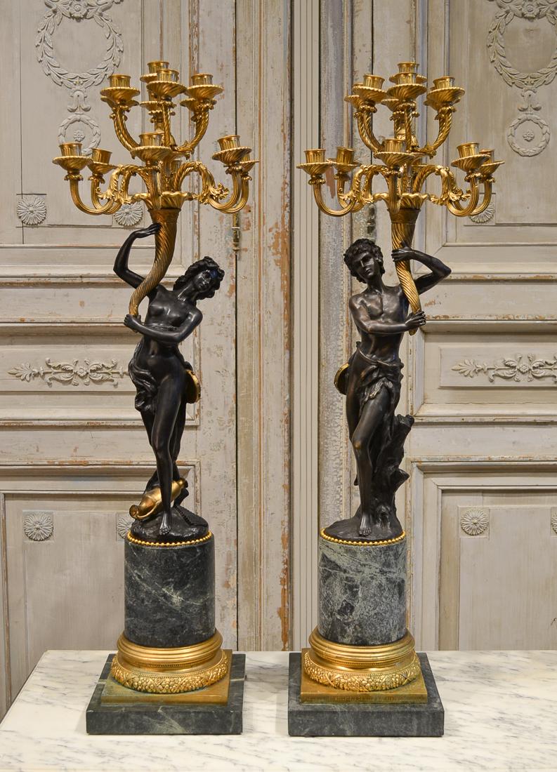 19th C. Pair Of French Candelabra. (1 of 12)