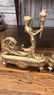 Pair Of French Bronze Chenet. - 2