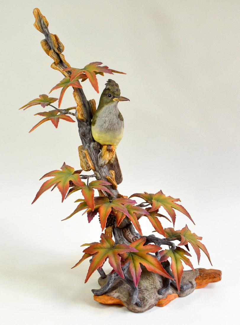 BOEHM PORCELAIN CRESTED FLYCATCHER (1 of 4)