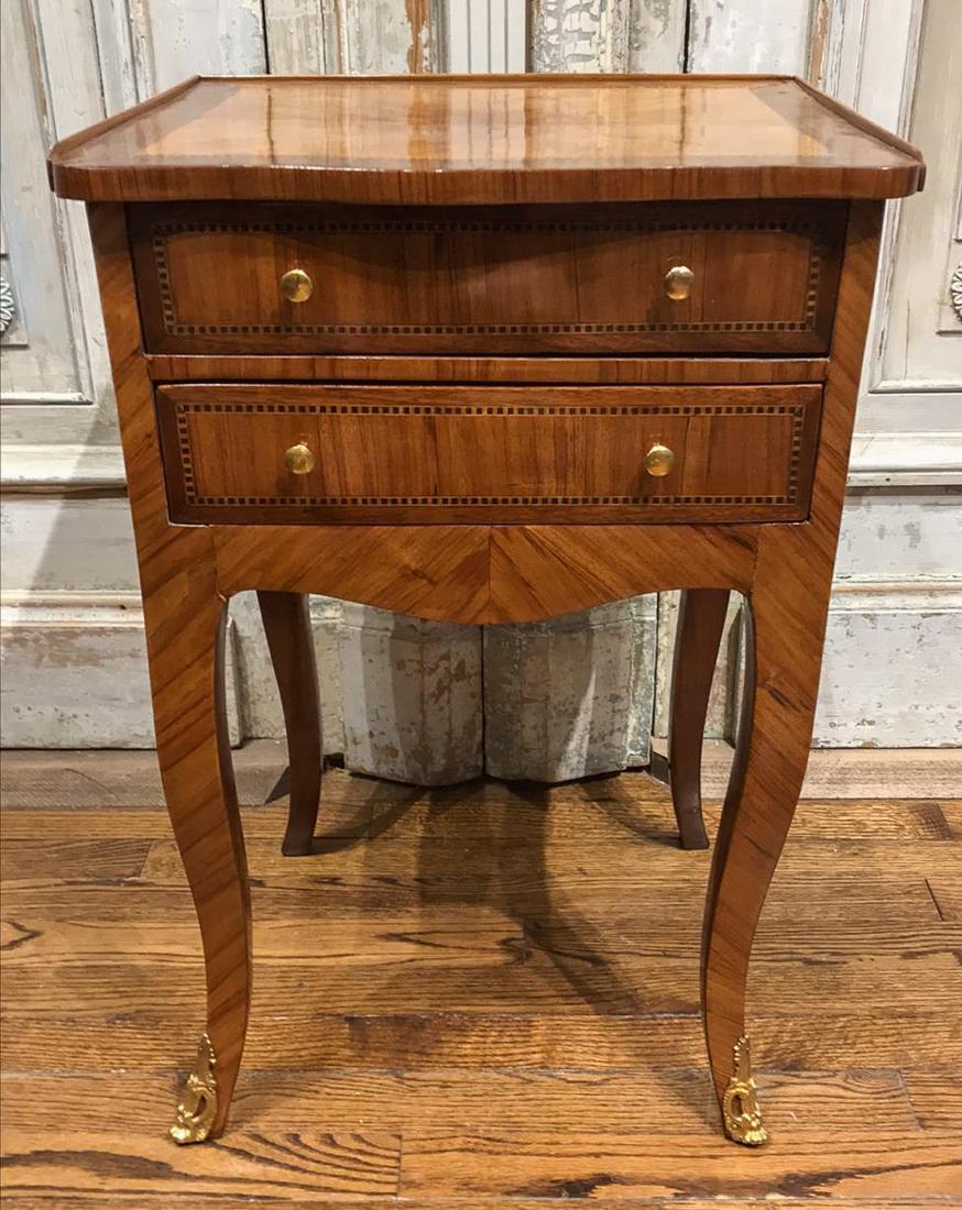 Antique French Inlaid Side Table. (1 of 4)