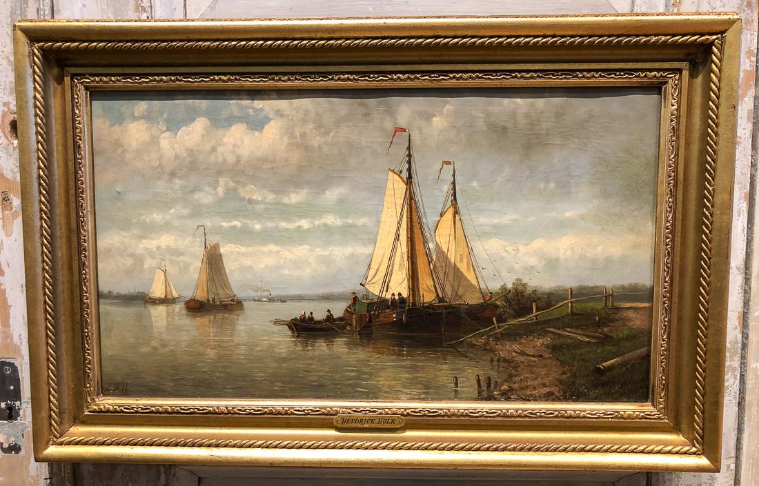 Dutch Marine Oil On Canvas, 1813. (1 of 4)